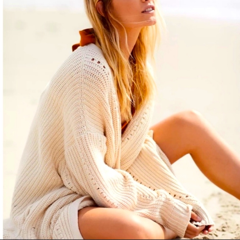 Free People Cream NWOT SMALL nightingale cardigan